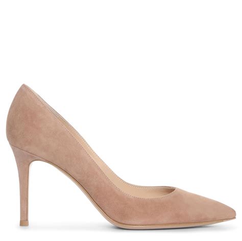 Nude suede pumps + FREE SHIPPING